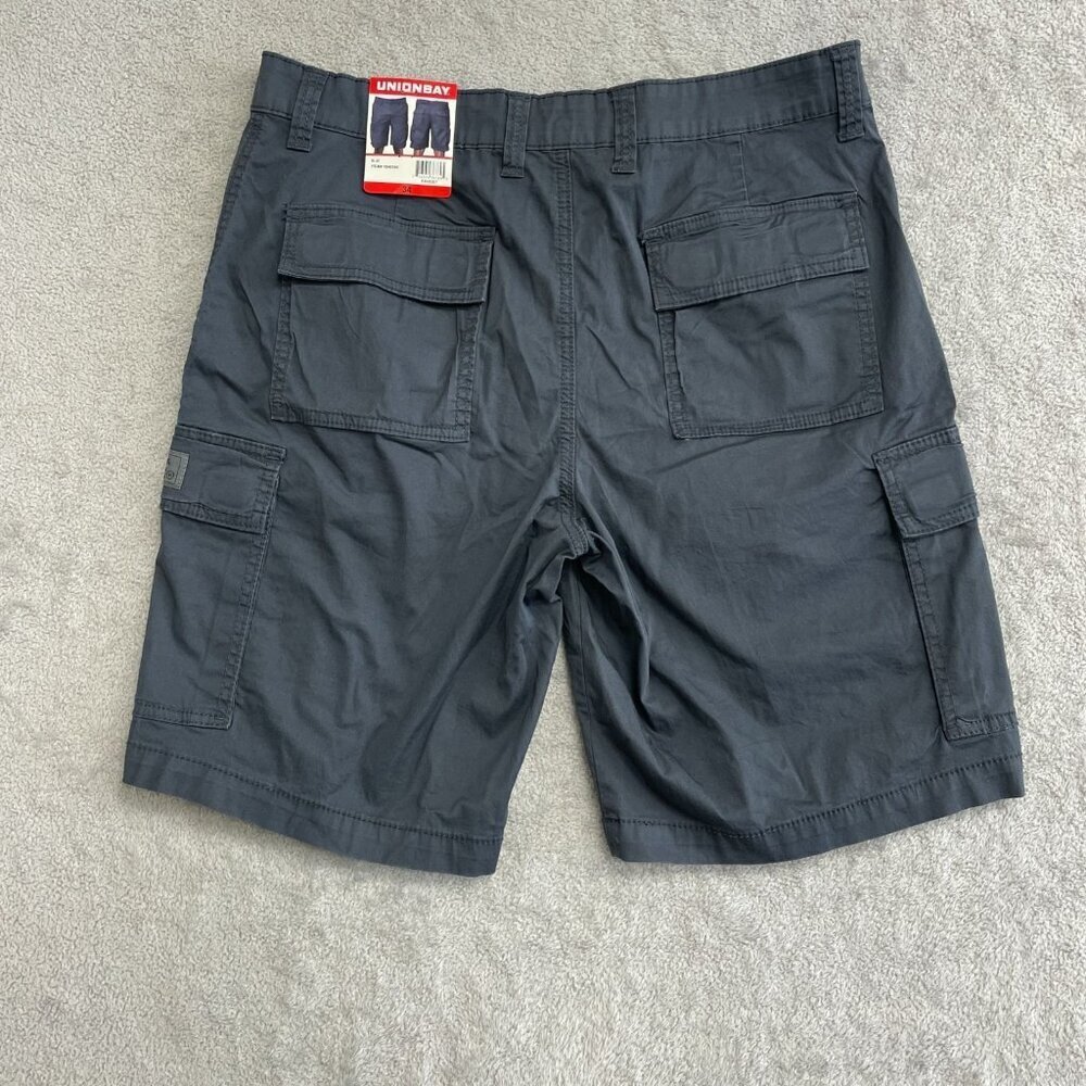 NEW Unionbay Men's Size 34 Cargo Shorts Blue Cotton Spandex Blend - Picture 3 of 8